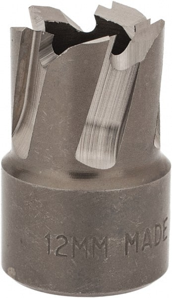 Hougen - 12mm Diam x 1/4" Deep High Speed Steel Annular Cutter - Industrial Tool & Supply