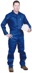 Stanco Safety Products - Size L, Royal Blue, Zipper, Flame Resistant/Retardant Coverall - 42 to 44" Chest, Nomex, 7 Pockets, Elastic Waistband, Full Action Back, 2-Way Concealed Zipper - Industrial Tool & Supply