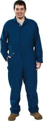 Stanco Safety Products - Size L, Royal Blue, Zipper, Flame Resistant/Retardant Coverall - 42 to 44" Chest, Nomex, 7 Pockets, Elastic Waistband, Full Action Back, 2-Way Concealed Zipper - Industrial Tool & Supply