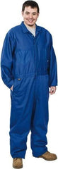Stanco Safety Products - Size XL, Royal Blue, Zipper, Flame Resistant/Retardant Coverall - 46 to 48" Chest, Indura, 7 Pockets, Elastic Waistband, Full Action Back, 2-Way Concealed Zipper - Industrial Tool & Supply