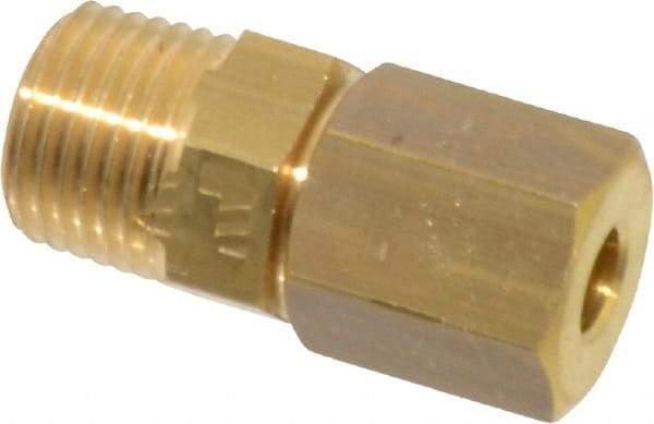 Legris - 4mm OD, Brass Male Connector - 300 Max Working psi, -40 to 210°F, Comp x MBSPT Ends - Industrial Tool & Supply