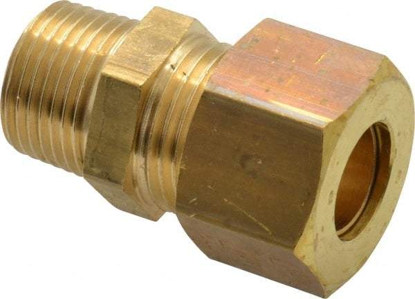 Legris - 12mm OD, Brass Male Connector - 320 Max Working psi, -40 to 210°F, Comp x MBSPT Ends - Industrial Tool & Supply