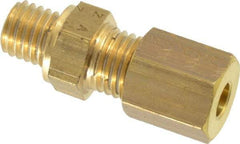 Legris - 4mm OD, Brass Male Connector - 300 Max Working psi, -40 to 210°F, Comp x Metric Thread Ends - Industrial Tool & Supply