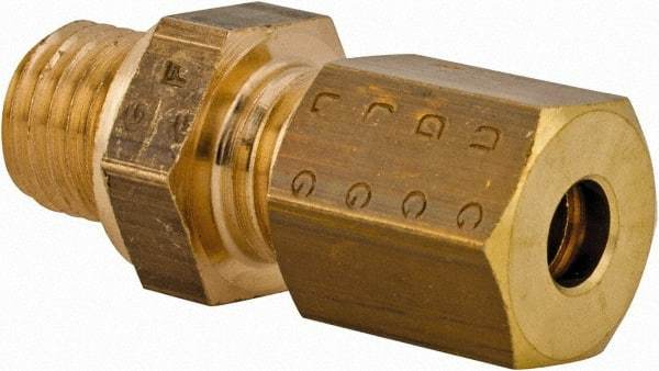 Legris - 4mm OD, Brass Male Connector - 300 Max Working psi, -40 to 210°F, Comp x Metric Thread Ends - Industrial Tool & Supply