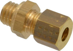 Legris - 6mm OD, Brass Male Connector - 460 Max Working psi, -40 to 210°F, Comp x Metric Thread Ends - Industrial Tool & Supply