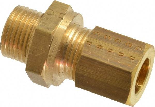 Legris - 8mm OD, Brass Male Connector - 320 Max Working psi, -40 to 210°F, Comp x Metric Thread Ends - Industrial Tool & Supply