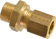 Legris - 8mm OD, Brass Male Connector - 320 Max Working psi, -40 to 210°F, Comp x Metric Thread Ends - Industrial Tool & Supply