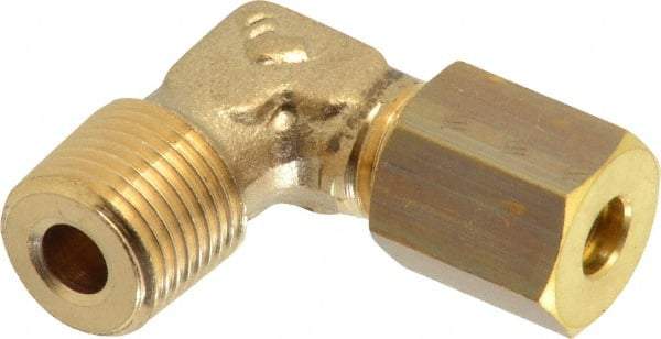 Legris - 4mm OD, Brass Male Elbow - 300 Max Working psi, -40 to 210°F, Comp x MBSPT Ends - Industrial Tool & Supply