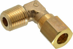 Legris - 8mm OD, Brass Male Elbow - 320 Max Working psi, -40 to 210°F, Comp x MBSPT Ends - Industrial Tool & Supply