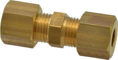 Legris - 6mm OD, Brass Union - 460 Max Working psi, -40 to 210°F, Comp x Comp Ends - Industrial Tool & Supply