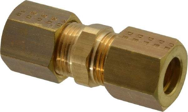 Legris - 8mm OD, Brass Union - 320 Max Working psi, -40 to 210°F, Comp x Comp Ends - Industrial Tool & Supply