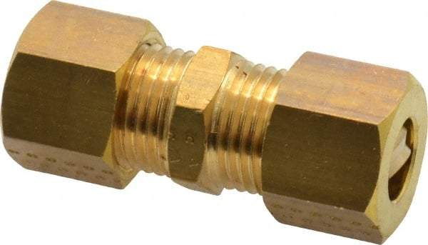 Legris - 10mm OD, Brass Union - 330 Max Working psi, -40 to 210°F, Comp x Comp Ends - Industrial Tool & Supply