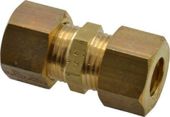 Legris - 12mm OD, Brass Union - 320 Max Working psi, -40 to 210°F, Comp x Comp Ends - Industrial Tool & Supply