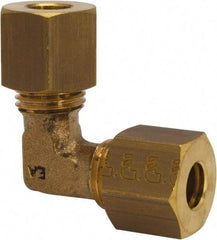Legris - 6mm OD, Brass Union Elbow - 460 Max Working psi, -40 to 210°F, Comp x Comp Ends - Industrial Tool & Supply