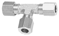 Legris - 10mm OD, Brass Union Tee - 330 Max Working psi, -40 to 210°F, Comp x Comp x Comp Ends - Industrial Tool & Supply