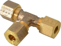 Legris - 6mm OD, Brass Union Tee - 460 Max Working psi, -40 to 210°F, Comp x Comp x Comp Ends - Industrial Tool & Supply