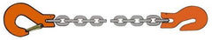 Pewag - 10' Long x 10" Wide, 4,300 Lb Basket Capacity, 4,300 Lb Vertical Capacity, Alloy Steel Web Sling - SSG Chain Sling, 9/32" Diam Chain, Self-Colored, with Grab Hook & Sling Hook - Industrial Tool & Supply