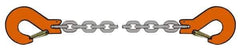 Pewag - 10' Long, 3,500 Lb Basket Capacity, 3,500 Lb Vertical Capacity, Alloy Steel Web Sling - SSS Chain Sling, 9/32" Diam Chain, Silver (Color), with 2 Sling Hooks - Industrial Tool & Supply