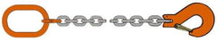 Pewag - 5' Long x 10" Wide, 15,000 Lb Basket Capacity, 15,000 Lb Vertical Capacity, Alloy Steel Web Sling - SOS Chain Sling, 1/2" Diam Chain, Self-Colored, with Sling Hook & Master Link - Industrial Tool & Supply