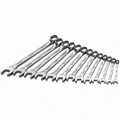 SK - 13 Piece, Combination Wrench Set - Metric System of Measurement, Chrome Finish - Industrial Tool & Supply
