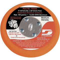 Dynabrade - 5" Diam Hook & Loop Disc Backing Pad - Medium Density, 13,000 RPM - Industrial Tool & Supply