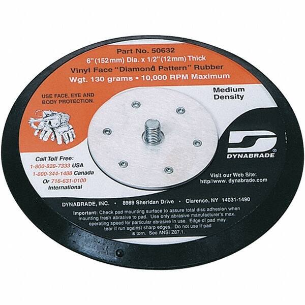 Dynabrade - 6" Diam Adhesive/PSA Disc Backing Pad - Medium Density, 13,000 RPM - Industrial Tool & Supply
