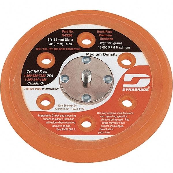 Dynabrade - 6" Diam Disc Backing Vacuum Replacement Pad - Medium Density, 13,000 RPM, Speed-Lok Compatible - Industrial Tool & Supply
