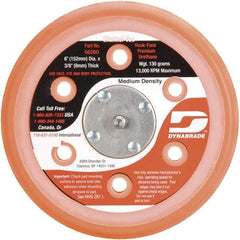 Dynabrade - 6" Diam Hook & Loop Disc Backing Pad - Medium Density, 13,000 RPM - Industrial Tool & Supply