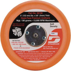 Dynabrade - 6" Diam Hook & Loop Disc Backing Pad - Soft Density, 13,000 RPM - Industrial Tool & Supply
