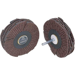 Dynabrade - 4" Diam 80 Grit Coated Sanding Star - Medium Grade, Spindle Mount - Industrial Tool & Supply