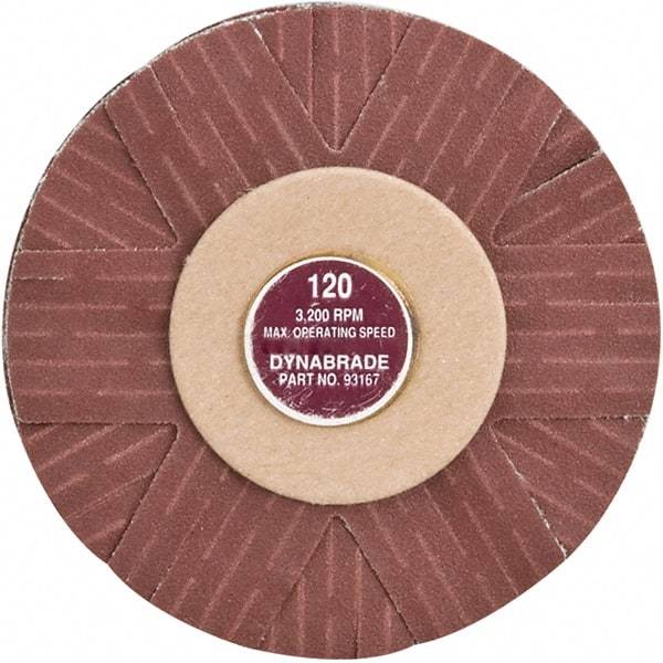 Dynabrade - 4" Diam 120 Grit Coated Sanding Star - Fine Grade, Spindle Mount - Industrial Tool & Supply