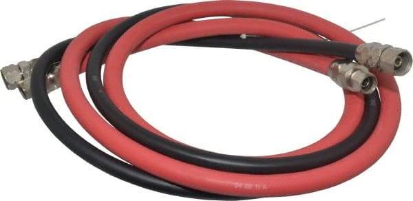 DeVilbiss - Paint Sprayer Hose with Fittings - 6 Ft. Air and Fluid Hose with Fittings (2 Hose Set), Compatible with Pressure Tank and Spray Guns - Industrial Tool & Supply