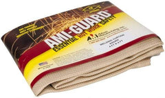 Auburn Mfr - 4' High x 4' Wide x 0.04" Thick Silica Welding Curtain - Tan, Grommet - Industrial Tool & Supply