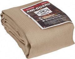 Auburn Mfr - 10' High x 6' Wide x 0.04" Thick Silica Welding Curtain - Tan, Grommet - Industrial Tool & Supply