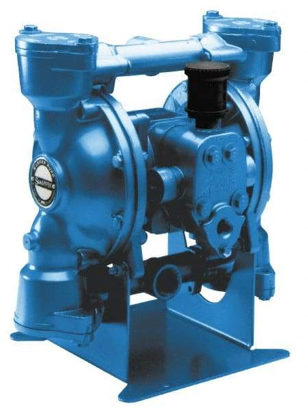 SandPIPER - 1" NPT, Metallic, Air Operated Diaphragm Pump - PTFE Diaphragm, Stainless Steel Housing - Industrial Tool & Supply