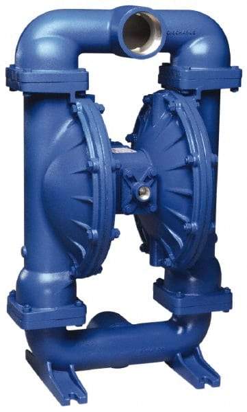 SandPIPER - 3" NPT, Metallic, Air Operated Diaphragm Pump - PTFE Diaphragm, Stainless Steel Housing - Industrial Tool & Supply