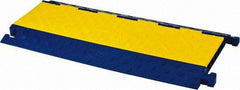 Hubbell Wiring Device-Kellems - 5 Channel, T-Shaped, Drop Over Cable Ramp - 36 Inch Long x 17-1/2 Inch Wide x 1.95 Inch High, Yellow and Blue - Industrial Tool & Supply