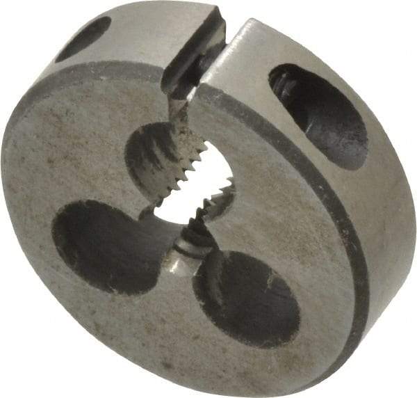 Interstate - #8-32 UNC Thread, 13/16" Outside Diam High Speed Steel Round Die - Right Hand Thread, Adjustable - Exact Industrial Supply