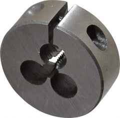 Interstate - #4-36 UNF Thread, 1" Outside Diam High Speed Steel Round Die - Right Hand Thread, Adjustable - Exact Industrial Supply