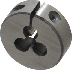 Interstate - #5-44 UNF Thread, 1" Outside Diam High Speed Steel Round Die - Right Hand Thread, Adjustable - Exact Industrial Supply