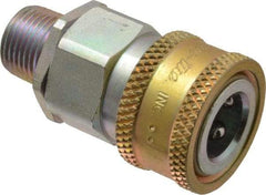 Parker - 3/8 Thread Steel Hydraulic Hose MPT Fitting - 4,500 psi - Industrial Tool & Supply