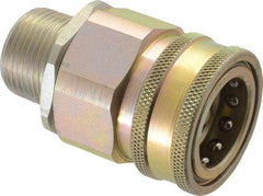 Parker - 1 Thread Steel Hydraulic Hose MPT Fitting - 2,000 psi - Industrial Tool & Supply