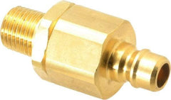 Parker - 1/4 Thread Brass Hydraulic Hose MPT Fitting - 2,250 psi - Industrial Tool & Supply
