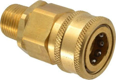 Parker - 1/2 Thread Brass Hydraulic Hose MPT Fitting - 2,000 psi - Industrial Tool & Supply