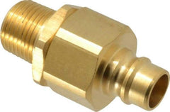 Parker - 1/2 Thread Brass Hydraulic Hose MPT Fitting - 2,000 psi - Industrial Tool & Supply