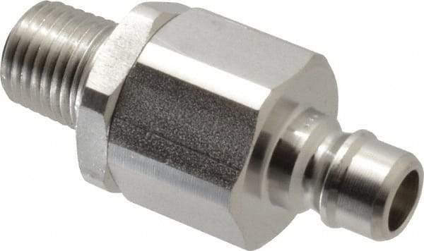 Parker - 1/4 Thread Stainless Steel Hydraulic Hose MPT Fitting - 5,000 psi - Industrial Tool & Supply