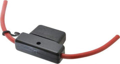 Ferraz Shawmut - 60 Amp AF3 Black Automotive Fuse Holder - 32 Volt, Red #6 Wire - Industrial Tool & Supply