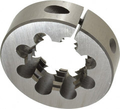 Interstate - 1-3/8 - 6 UNC High Speed Steel Round Adjustable Die - Exact Industrial Supply