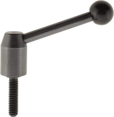 J.W. Winco - 5/16-18, 0.53" Hub Diam, Steel Threaded Stud Adjustable Clamping Handle - Industrial Tool & Supply