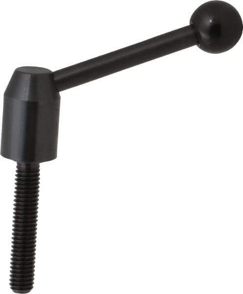 J.W. Winco - 3/8-16, 0.53" Hub Diam, Steel Threaded Stud Adjustable Clamping Handle - Industrial Tool & Supply